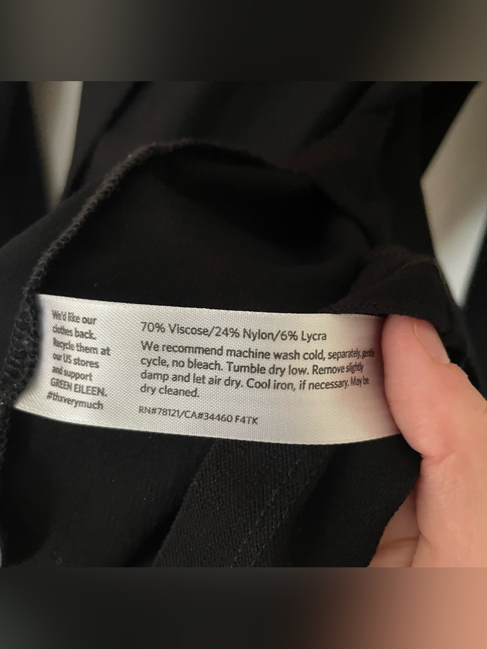 Eileen Fisher Black Long Line Blazer Jacket $248 large - Picture 5 of 6